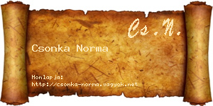 Csonka Norma névjegykártya